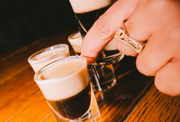 baby guinness shots on table at revolution bars