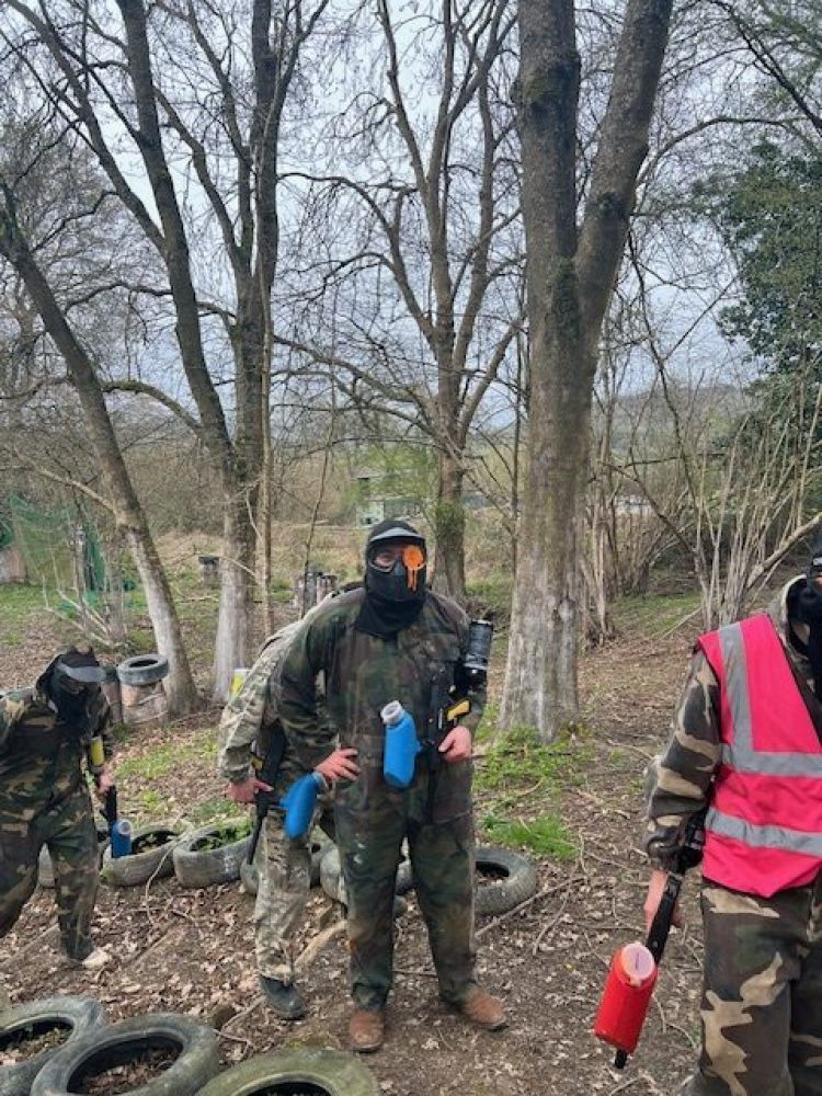 People playing paintball