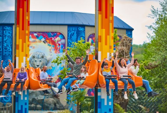 people on a ride at legoland