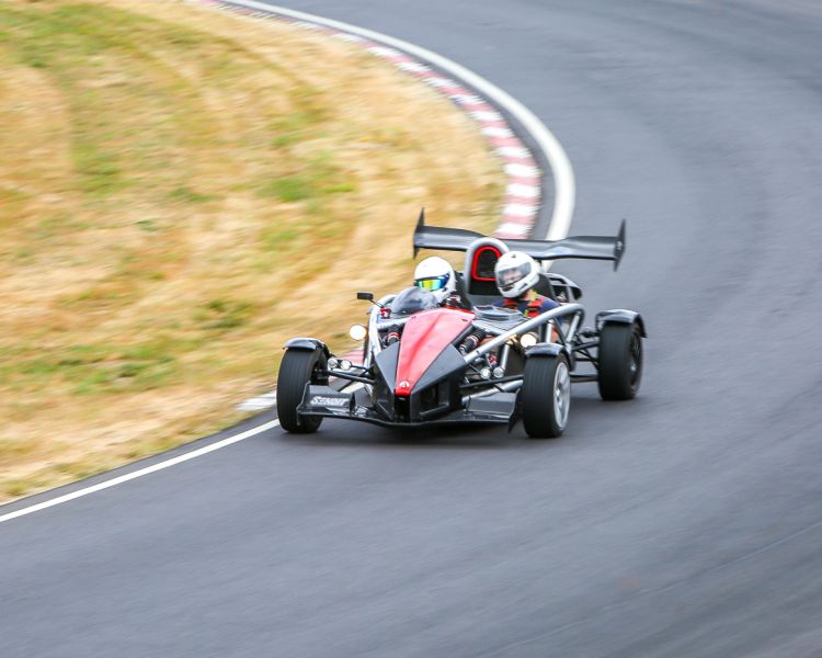 aerial atom on a track as part of a track stars double high-performance driving experience