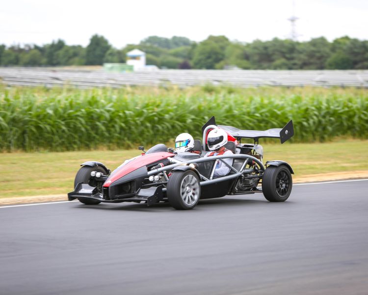 aerial atom on a track as part of a track stars double high-performance driving experience