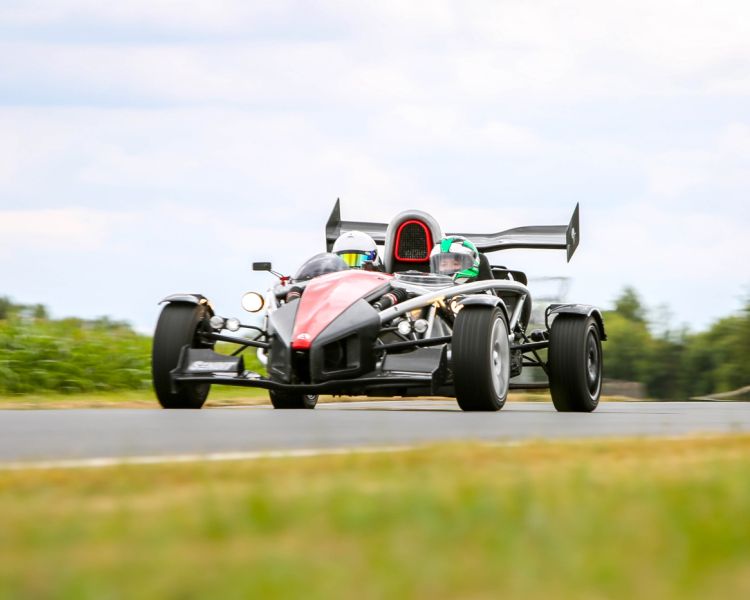 aerial atom on a track as part of a track stars double high-performance driving experience
