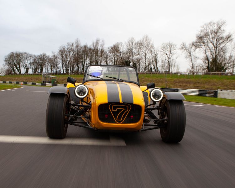 caterham on a track as part of a track stars double high-performance driving experience