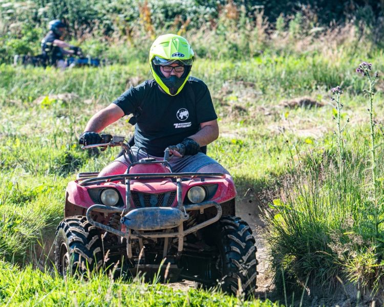 man on quad bike course in devon