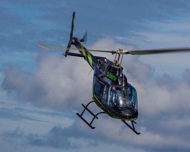 helicopter in the sky