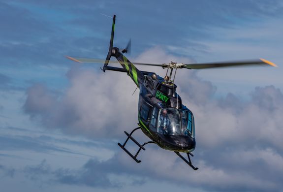 helicopter in the sky