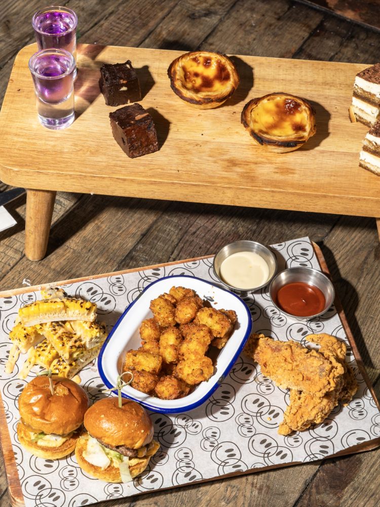 afternoon tea spread at revolution bars