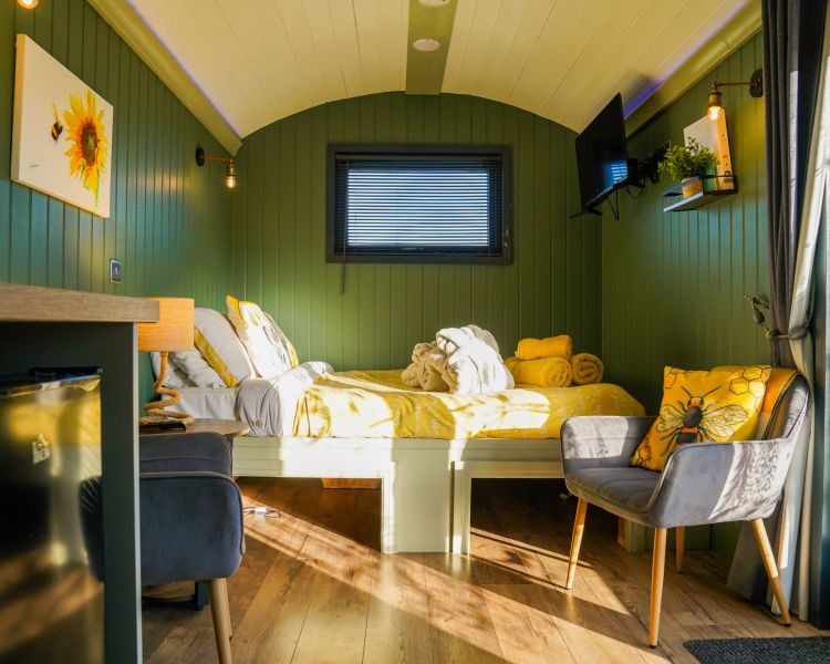 Bees shepherd hut interior