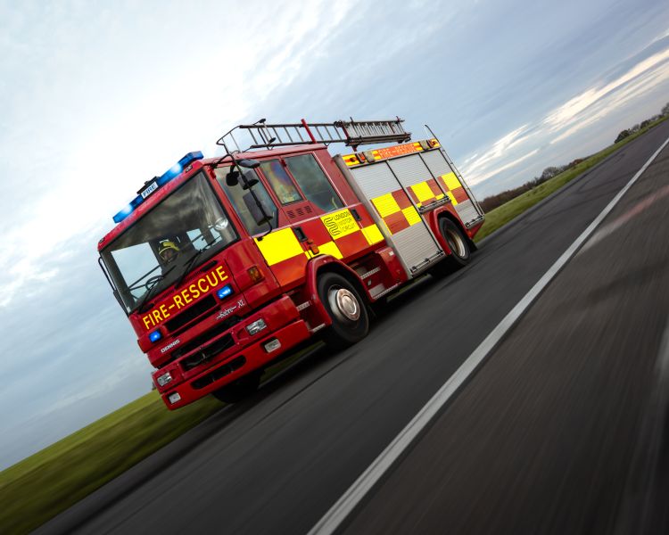 fire engine on track for family driving day