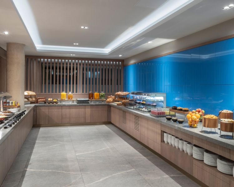 Breakfast buffet at the maldonr hotel in brighton
