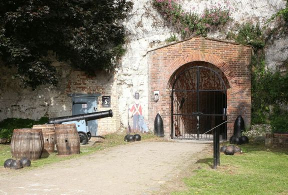 the fort entrance of the tunnels seen on an underground tunnel tour at fort amherst