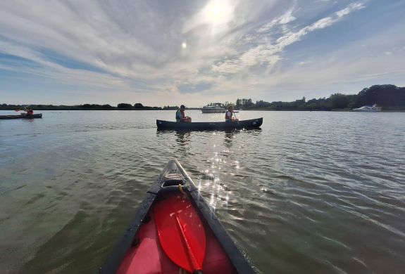 Canoeing at oulton broad water sports centre in suffolk