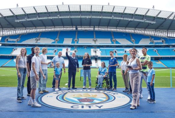 Guided group on the man city fc stadium tour