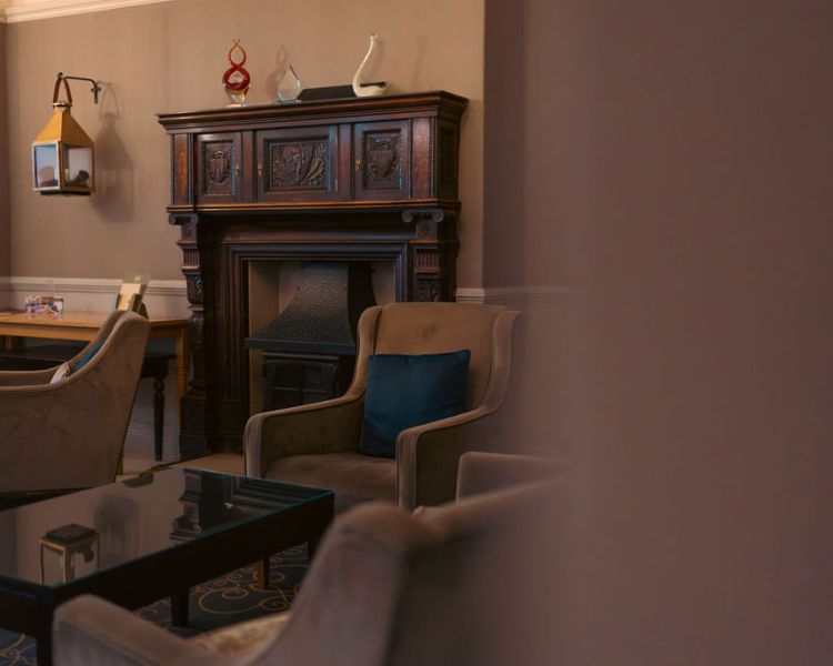 Communal seating area at white swan hotel