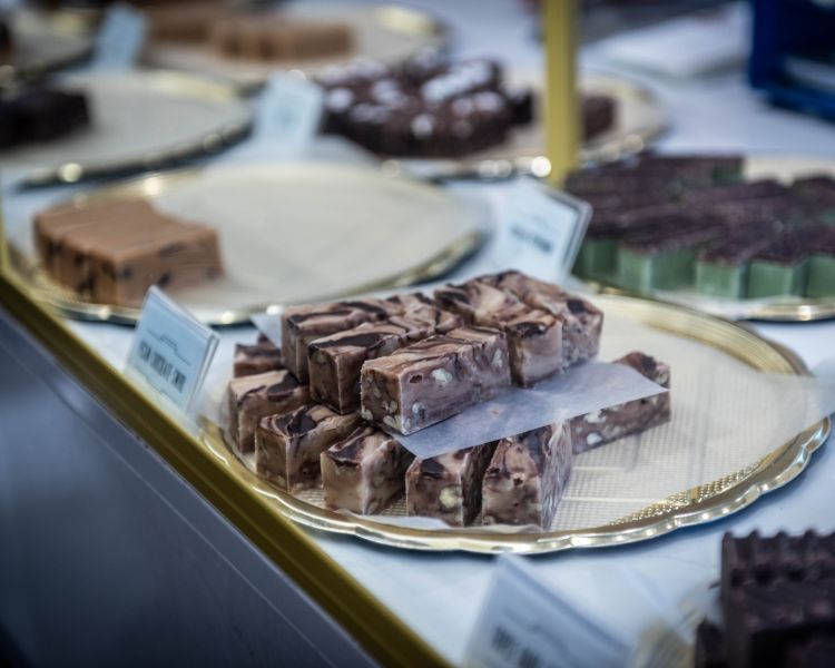 fudge samples tasted on a historical walking tour in edinburgh