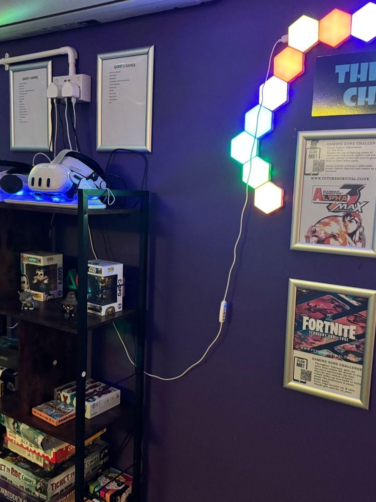 Gaming room vr and board games