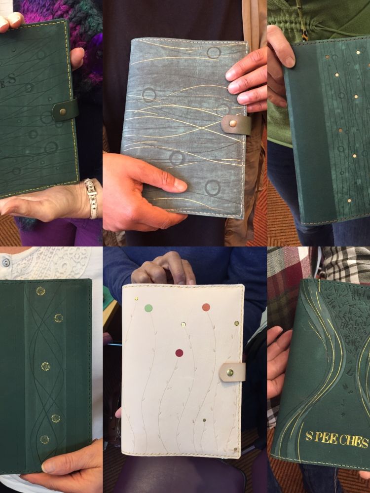 a6 leather book cover making workshop