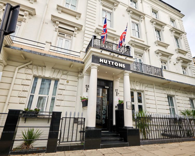 The exterior of huttons hotel in london