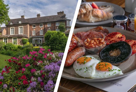Split photo of the best western valley hotel with breakfast in ironbridge