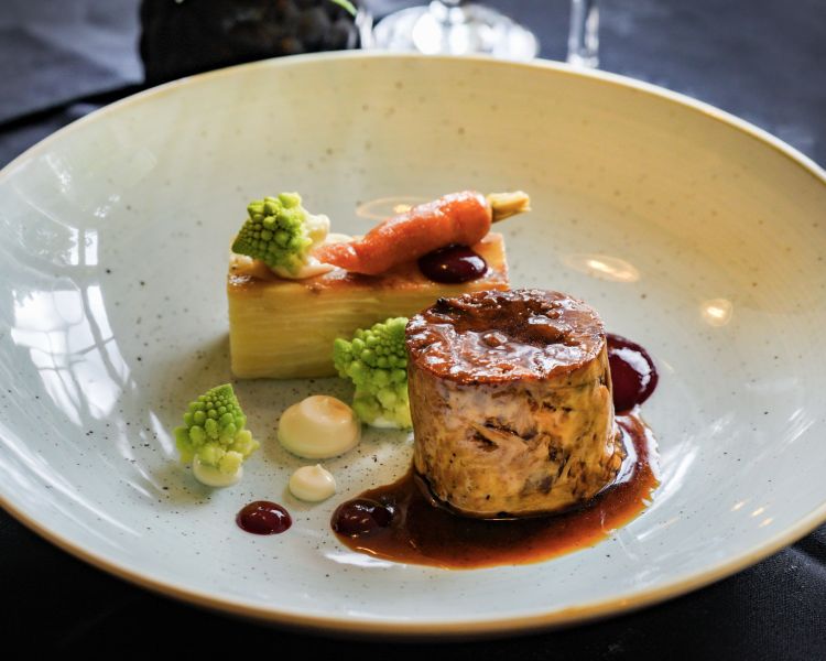 Dinner at a country hotel in ironbridge shropshire