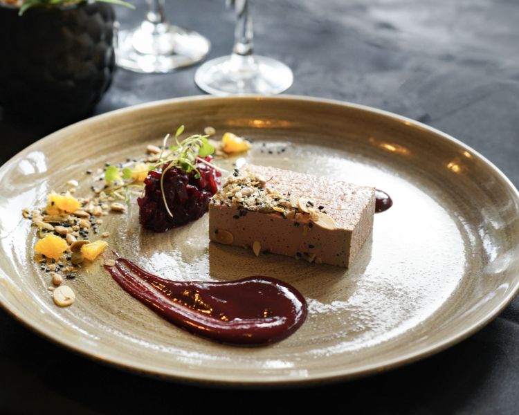 Pate starter at a country hotel in ironbridge shropshire