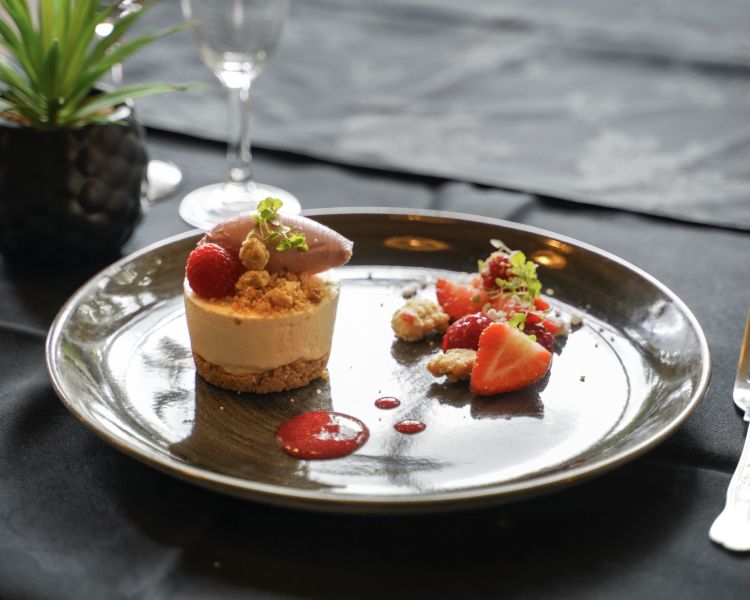 Dessert at a country hotel in ironbridge shropshire