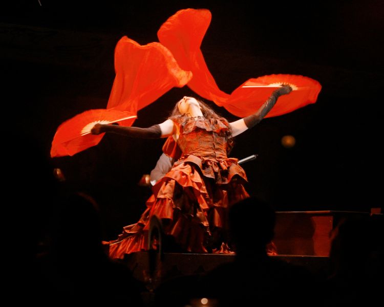 a chat noir performer on stage