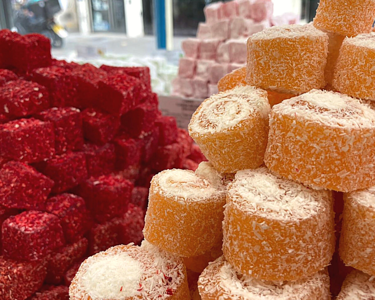 sweet display on an exotic london east end food tour