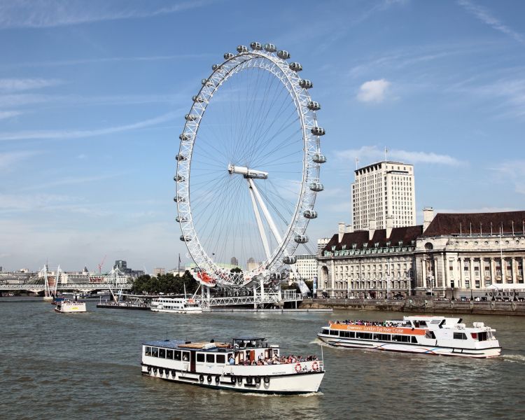 the london eye with the river thames