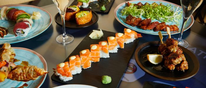 unlimited asian tapas and sushi