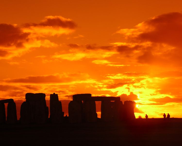 stonehenge at sunset