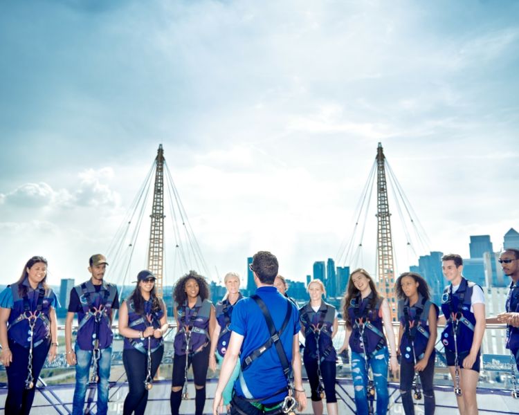 up at the o2 anytime climb experience