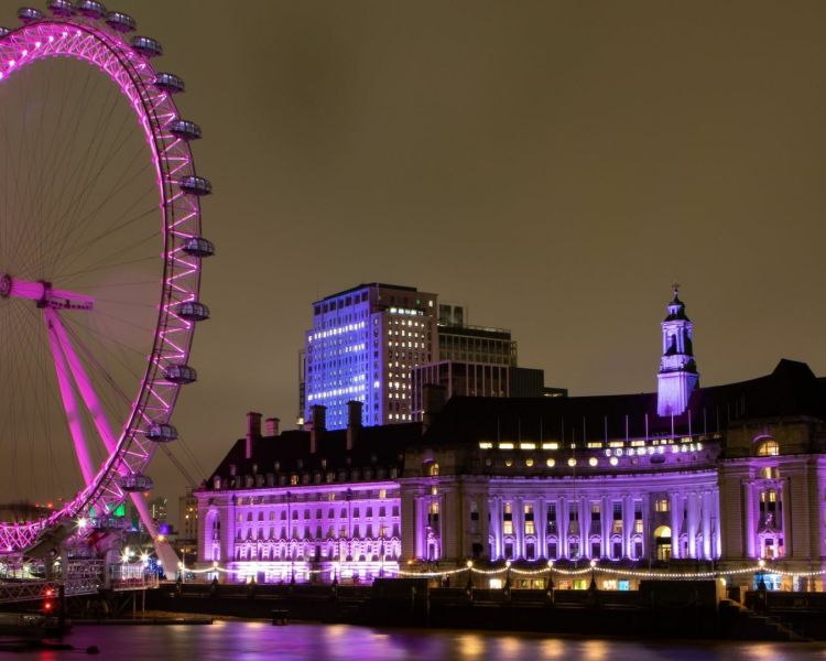London eye at night