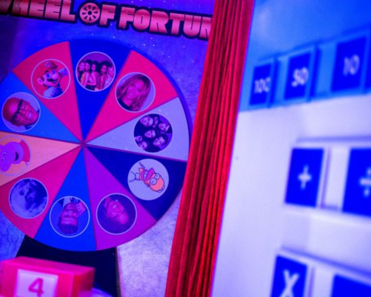 the wheel of fortune target board for an interactive game experience