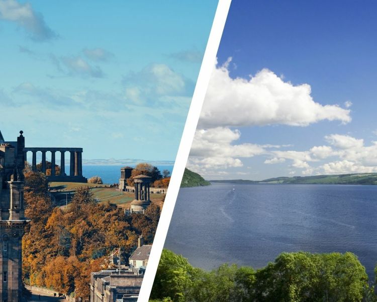 Edinburgh short break for two with loch ness coach tour