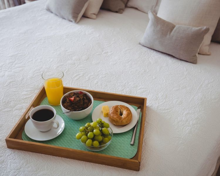 Breakfast tray bed bedroom min