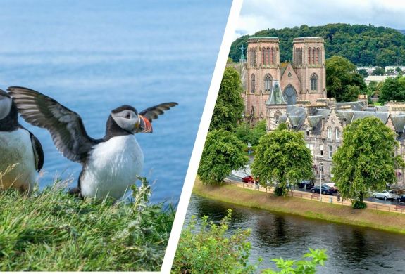 Inverness short break for two with moray coast puffins and speyside whisky coach tour
