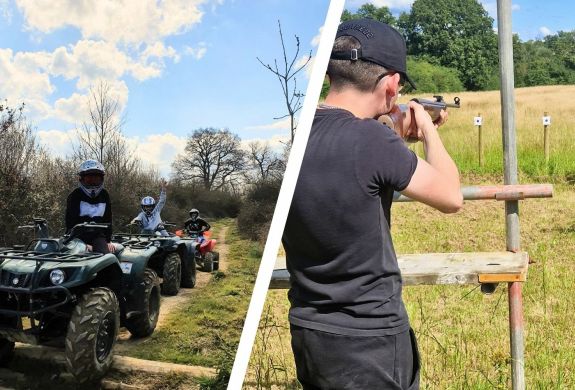 Quad biking and air rifle experience