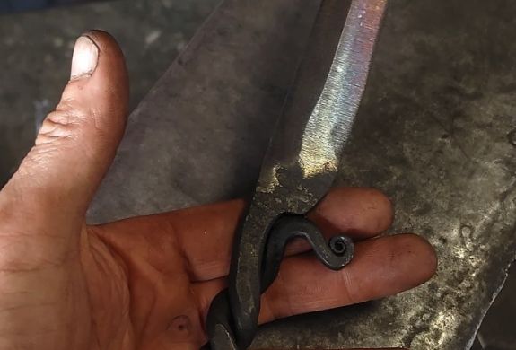 knife made on a full day introductory blacksmithing experience