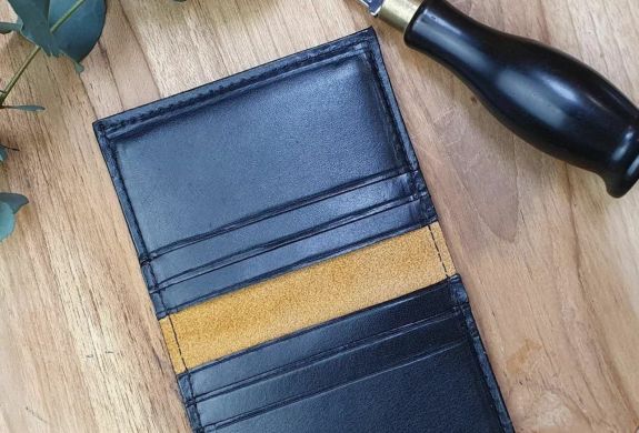 Black and mustard wallet