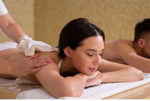 Couples back massage...