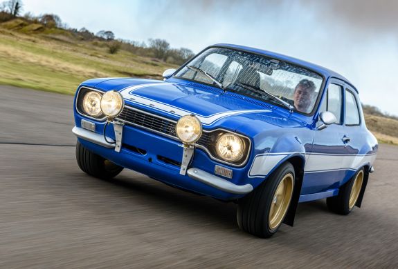 a blue escort on a race track as part of a driving experience day