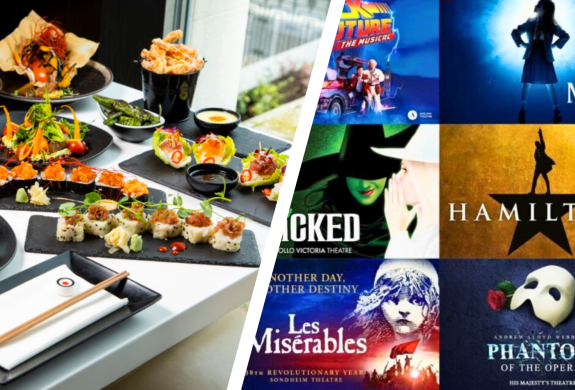 Choice of theatre show with pre theatre sushi and asian tapas