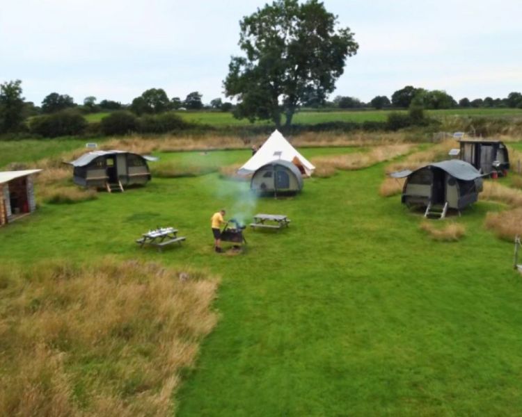Private group glamping site