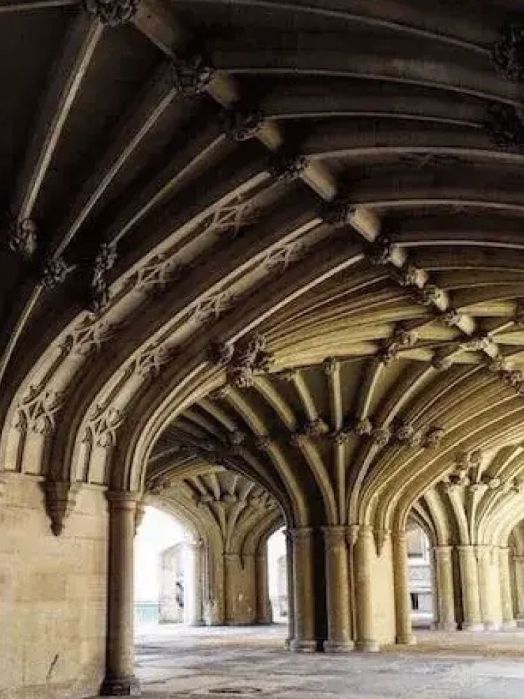 view of the undercroft seen on a secret london pub walking tour as you walk through the inns of court