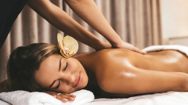 Woman having a massage treatment