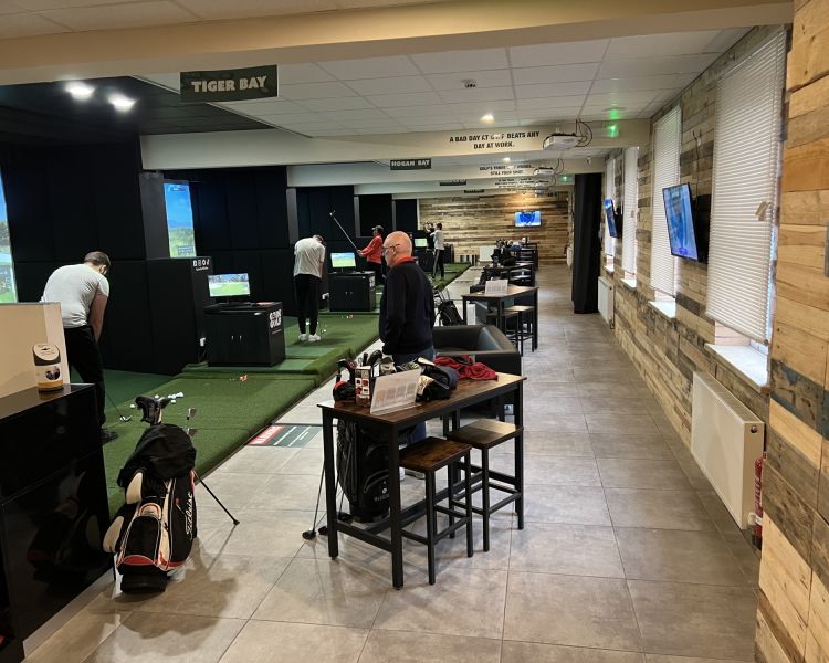 View of the virtual golf experience