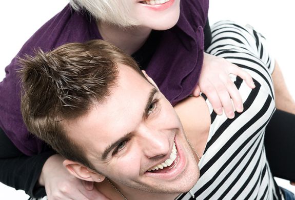 a man and a woman on a professional couples photoshoot experience