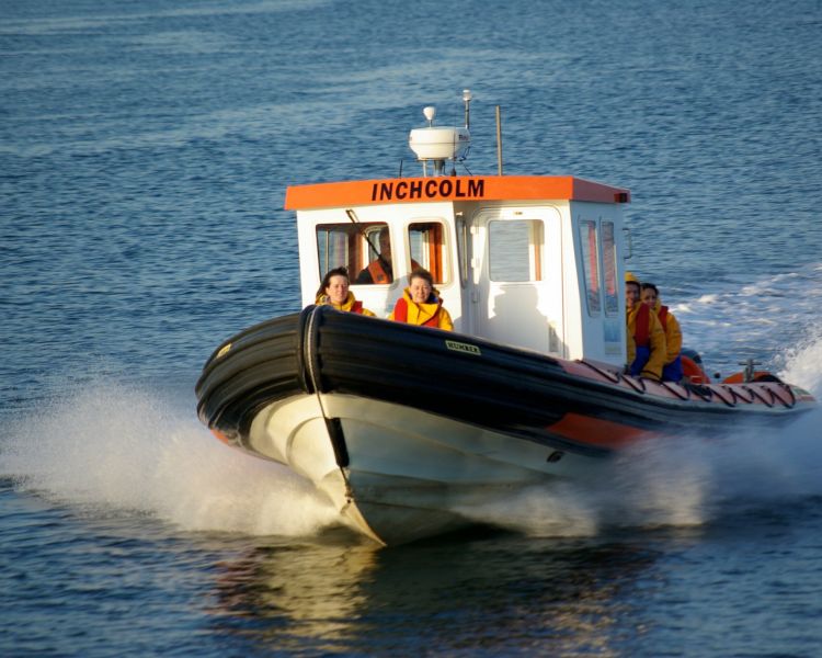 a high speed boat trip from south queensferry in scotland