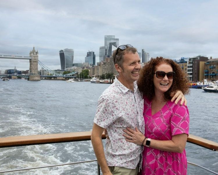 Couple on the London River Cruise min